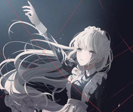 white hair grey eyes Anime Original HD Desktop Wallpaper | Background Image