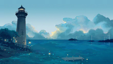 artistic lighthouse HD Desktop Wallpaper | Background Image