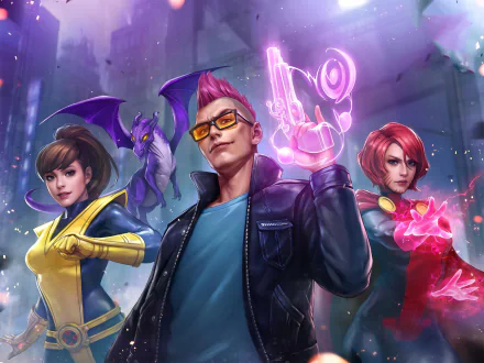 Lockheed (Marvel Comics) Rachel Summers Kid Omega Quintavius Quire Kitty Pryde video game Marvel: Future Fight HD Desktop Wallpaper | Background Image