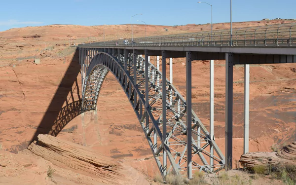  387 m Steel Arch Bridge in Coconino County, Arizona