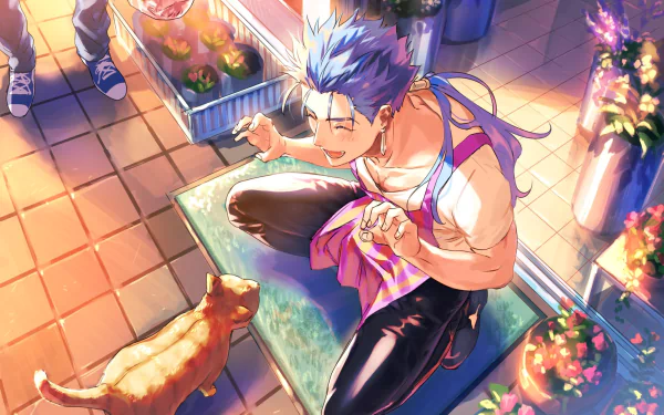 Lancer (Fate/Stay Night) Cu Chulainn Anime Fate/Stay Night HD Desktop Wallpaper | Background Image