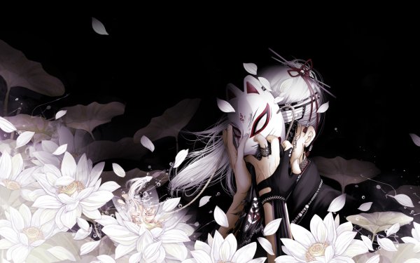 Anime Original Flower Mask HD Wallpaper | Background Image