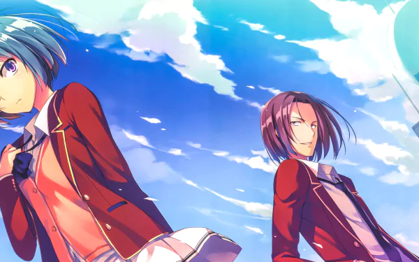 Kakeru Ryūen Mio Ibuki Anime Classroom of the Elite HD Desktop Wallpaper | Background Image