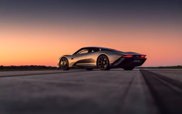 supercar silver car car McLaren sunset vehicle McLaren Speedtail HD Desktop Wallpaper | Background Image