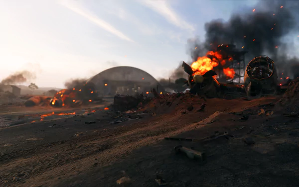 airplane hangar video game Battlefield V HD Desktop Wallpaper | Background Image