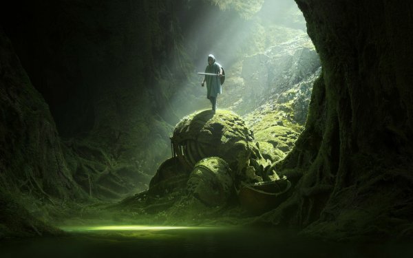 Fantasy Warrior Cave HD Wallpaper | Background Image