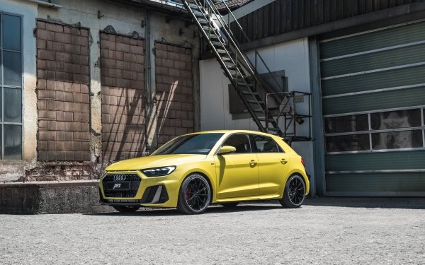 Vehicles Audi A1 Audi Car Compact Car Yellow Car HD Wallpaper | Background Image