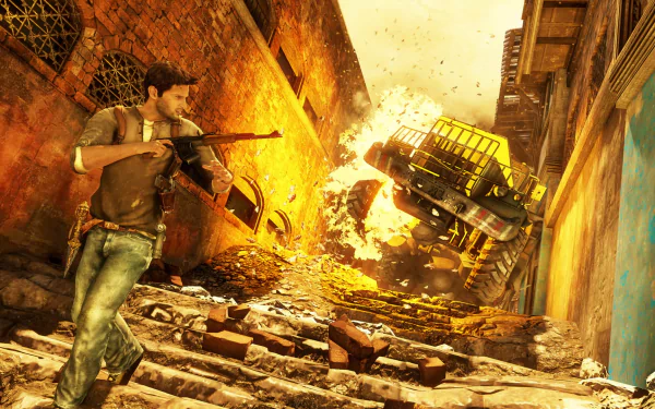 Nathan Drake video game Uncharted 2: Among Thieves HD Desktop Wallpaper | Background Image