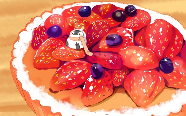 Anime Food Strawberry HD Wallpaper | Background Image
