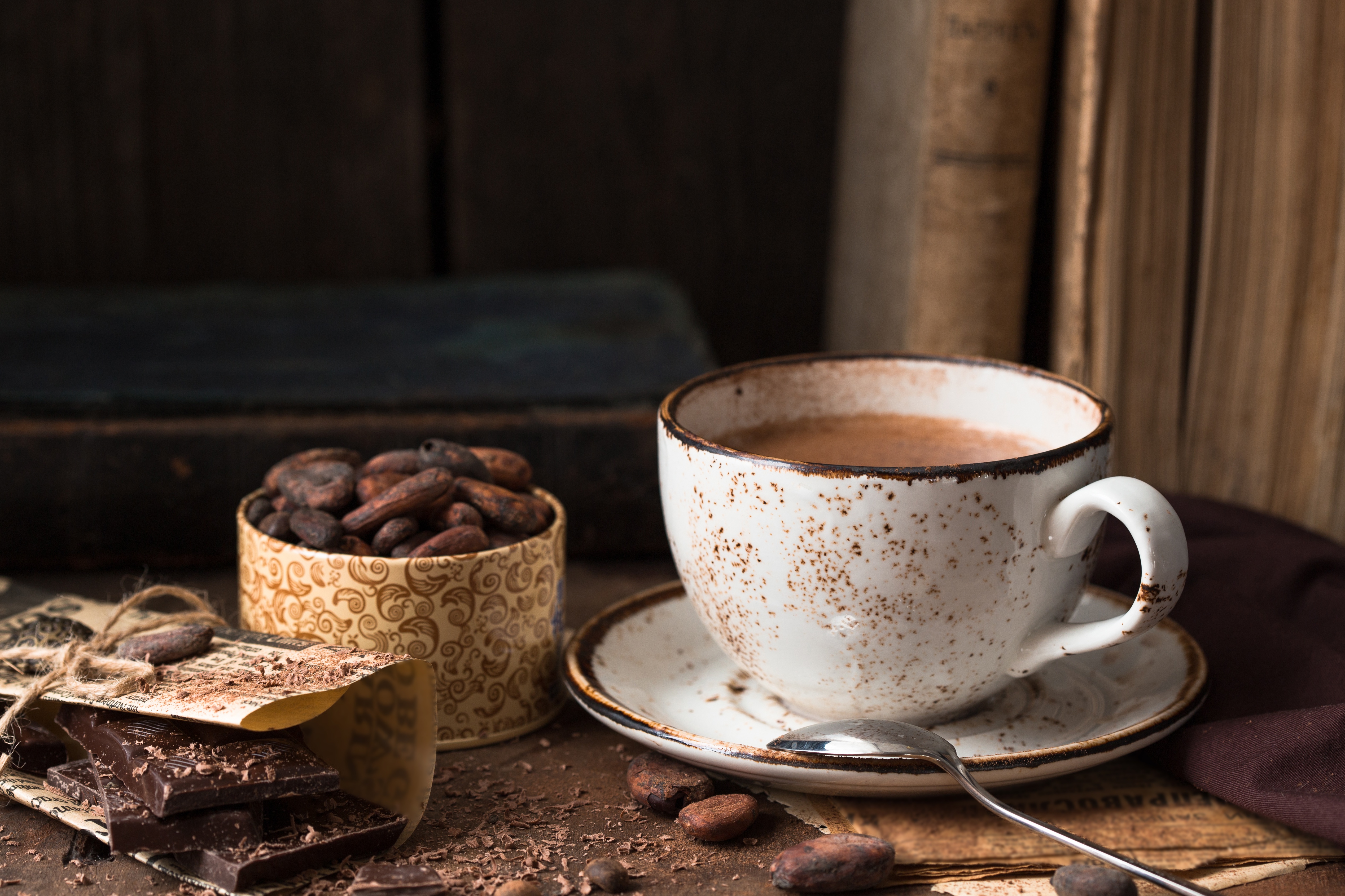 Download Still Life Chocolate Drink Cup Food Coffee K Ultra HD Wallpaper