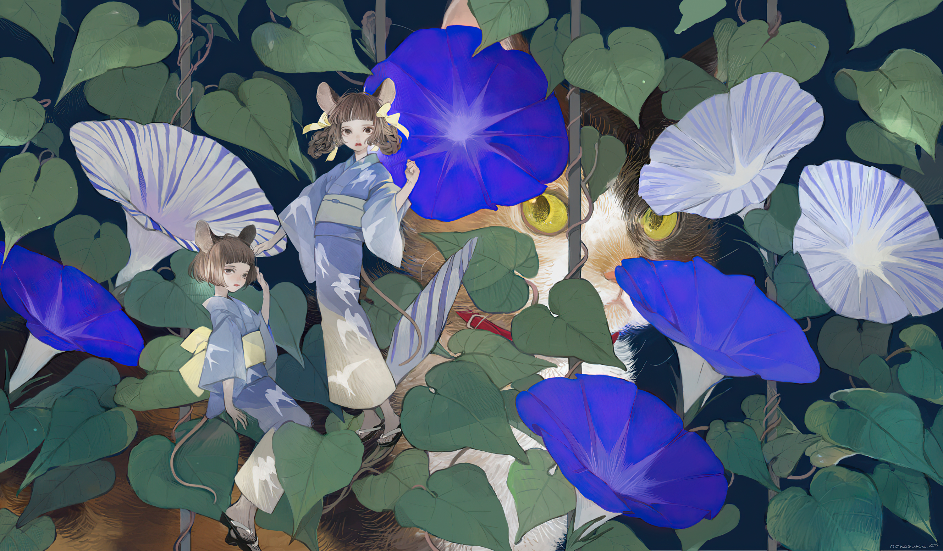 Among the Morning Glories By 归零  ScaramoucheMains  Anime Character  art Anime art
