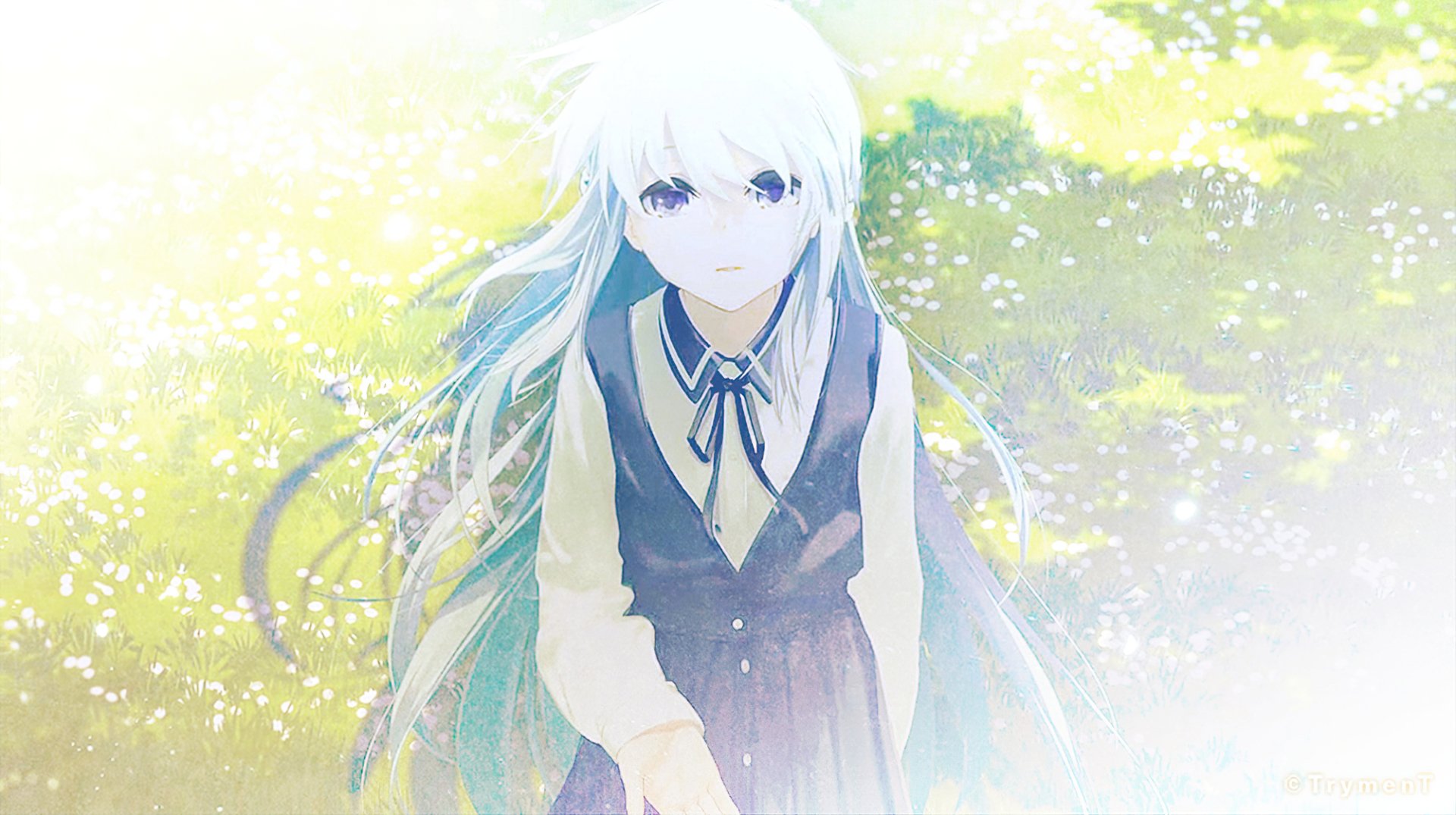 Download Long Hair Anime Original HD Wallpaper by mocha