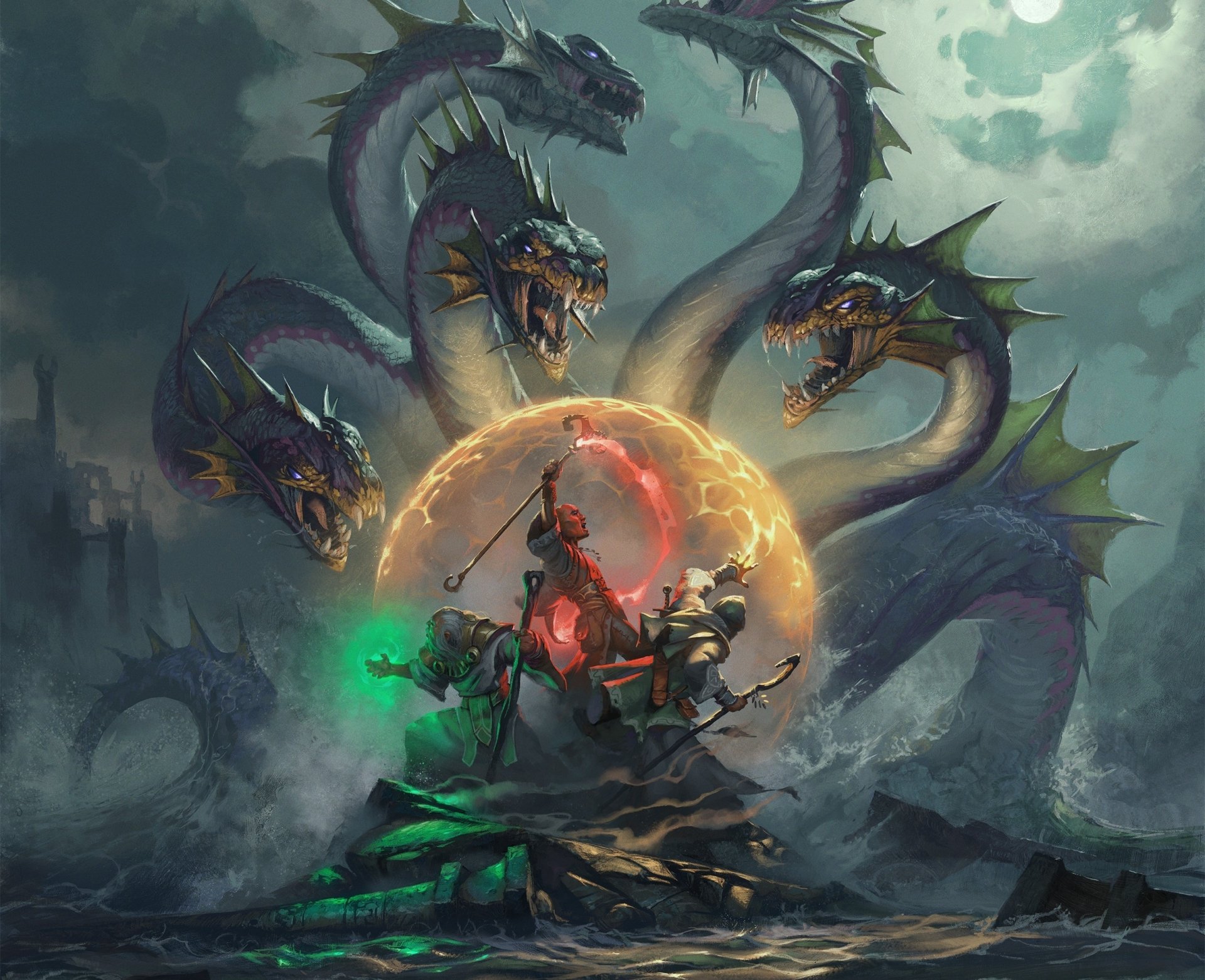 Fantasy Hydra HD Wallpaper | Background Image | 2500x2033