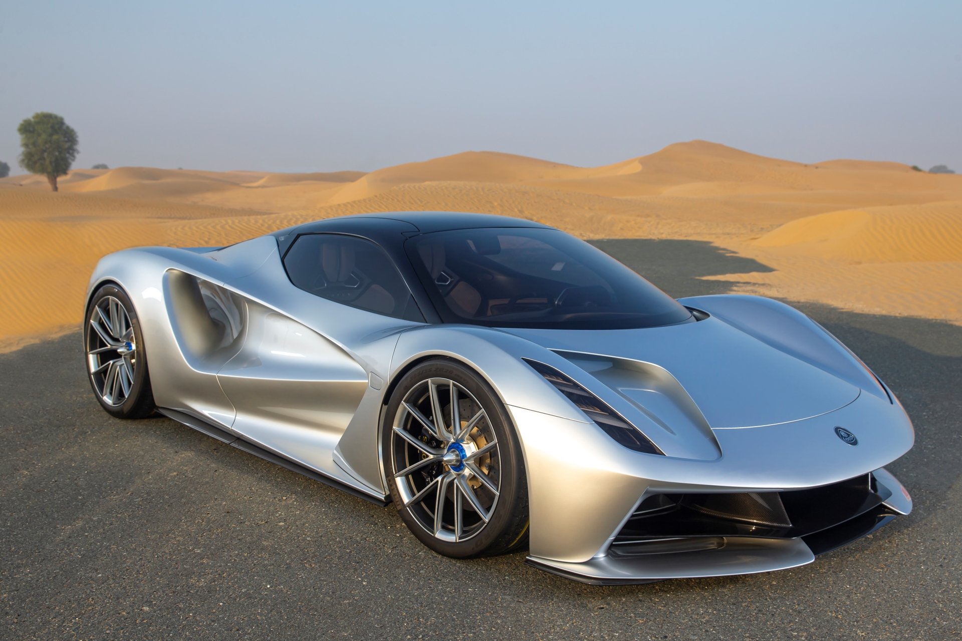 Download Supercar Silver Car Lotus (Car) Car Vehicle Lotus Evija 4k Ultra HD Wallpaper