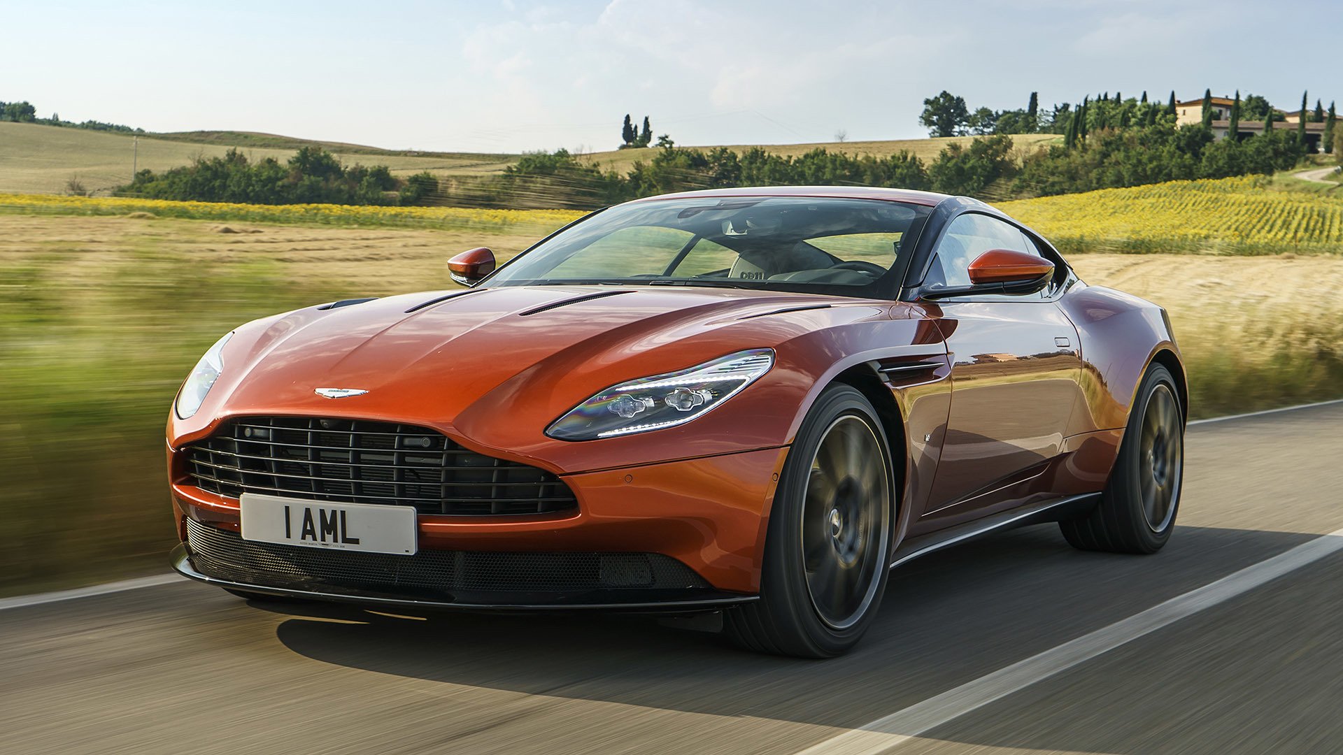 Download Grand Tourer Orange Car Car Aston Martin Vehicle Aston Martin DB11 HD Wallpaper