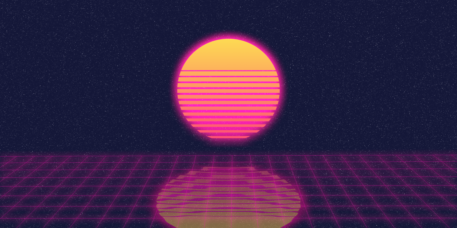 Фон retro wave