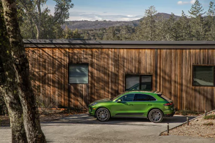 green car SUV car Porsche vehicle Porsche Macan S HD Desktop Wallpaper | Background Image