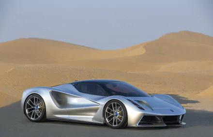 silver car sand supercar Lotus (Car) car vehicle lotus evija HD Desktop Wallpaper | Background Image