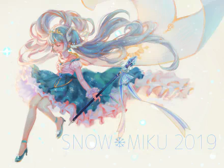 Yuki Miku Anime Vocaloid HD Desktop Wallpaper | Background Image