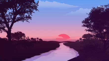  Digital Art Sunset by rmradev