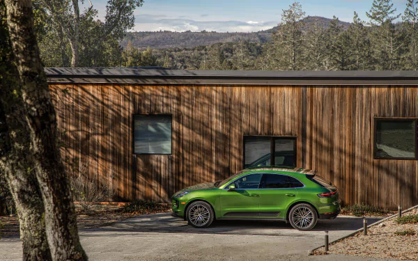 green car SUV car Porsche vehicle Porsche Macan S HD Desktop Wallpaper | Background Image