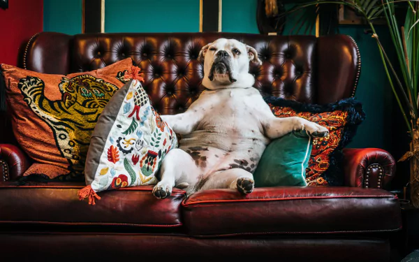 sofa dog Animal bulldog HD Desktop Wallpaper | Background Image