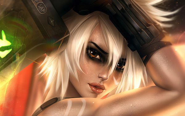 Video Game League Of Legends Riven Face White Hair Brown Eyes HD Wallpaper | Background Image