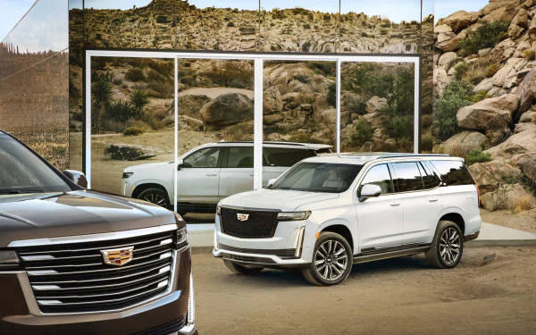 white car SUV car Cadillac vehicle Cadillac Escalade HD Desktop Wallpaper | Background Image