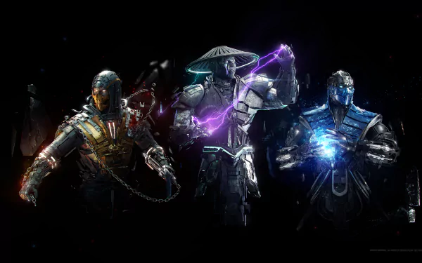 Scorpion (Mortal Kombat) Sub-Zero (Mortal Kombat) Raiden (Mortal Kombat) video game Mortal Kombat HD Desktop Wallpaper | Background Image