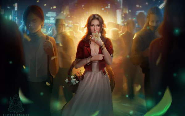 Aerith Gainsborough Final Fantasy video game Final Fantasy VII Remake HD Desktop Wallpaper | Background Image