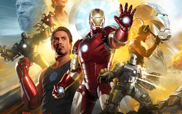 Iron Monger Jeff Bridges Obadiah Stane Gwyneth Paltrow Pepper Potts Tony Stark movie Iron Man HD Desktop Wallpaper | Background Image
