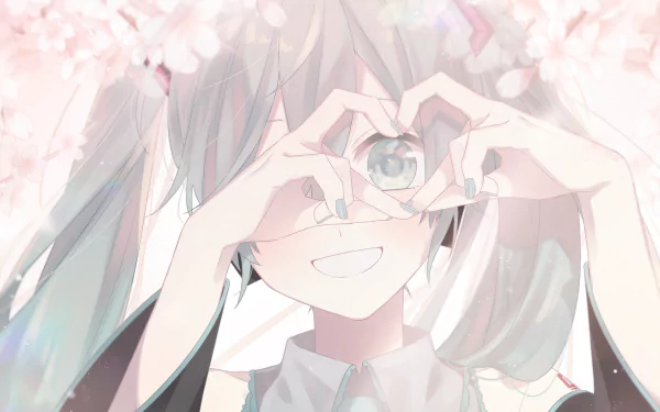 pigtail smile Hatsune Miku Anime Vocaloid HD Desktop Wallpaper | Background Image