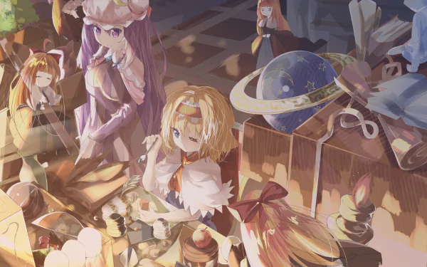 Shanghai Doll Alice Margatroid Patchouli Knowledge Anime Touhou HD Desktop Wallpaper | Background Image