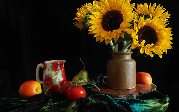  Still Life with Sunflowers