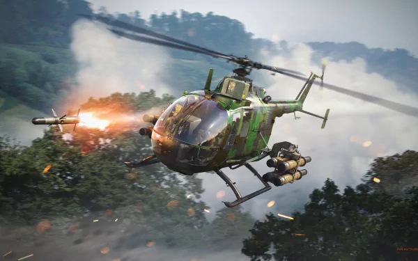 attack helicopter helicopter video game War Thunder MBB Bo 105 HD Desktop Wallpaper | Background Image