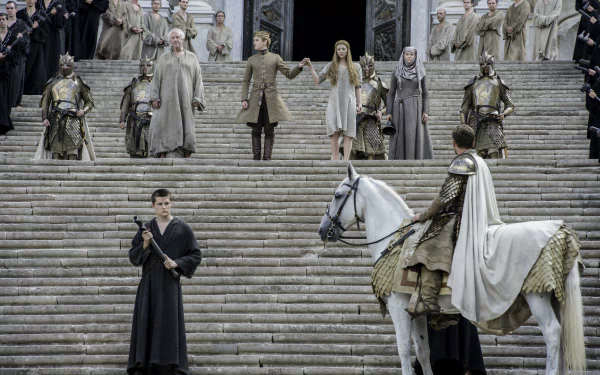 Natalie Dormer Dean-Charles Chapman Lancel Lannister High Sparrow Margaery Tyrell Tommen Baratheon Jaime Lannister TV Show Game Of Thrones HD Desktop Wallpaper | Background Image