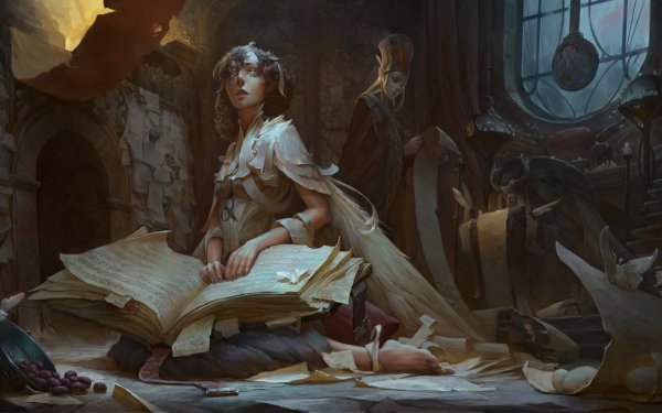 Fantasy Women Book HD Wallpaper | Background Image