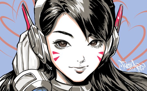 Video Game Overwatch Face D.Va HD Wallpaper | Background Image