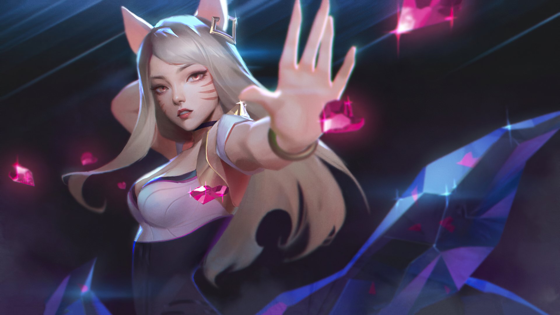 Ahri — 4K Foxfire Enchantress (League of Legends Wallpaper) by Yoha Xu ...