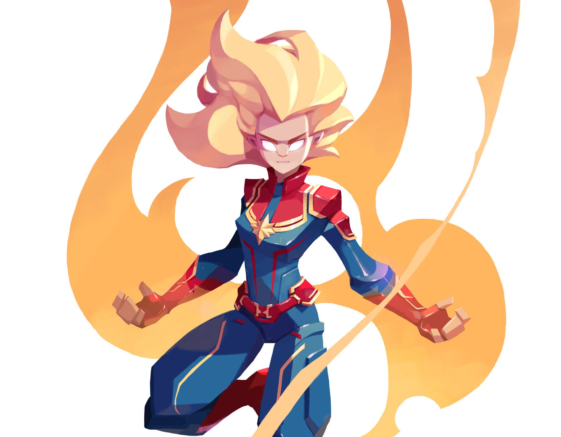 Download Blonde Comic Captain Marvel HD Wallpaper by chanin suasungnern