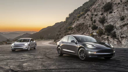silver car car Tesla Motors vehicle Tesla Model 3 HD Desktop Wallpaper | Background Image