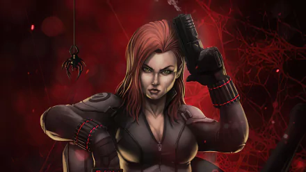 gun red hair Comic Black Widow HD Desktop Wallpaper | Background Image