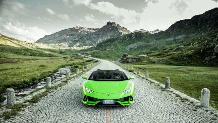 supercar green car car Lamborghini Lamborghini Huracan vehicle Lamborghini Huracan Evo HD Desktop Wallpaper | Background Image
