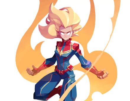 blonde Comic Captain Marvel HD Desktop Wallpaper | Background Image