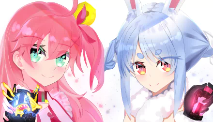 Usada Pekora Sakura Miko hololive Anime Virtual Youtuber HD Desktop Wallpaper | Background Image