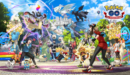  Pokémon GO 4th Anniversary Art