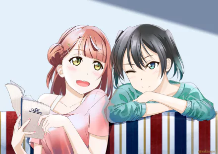 Yu Takasaki Ayumu Uehara Anime Love Live! Nijigasaki High School Idol Club HD Desktop Wallpaper | Background Image