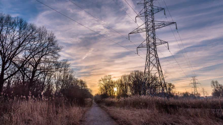 man made power line HD Desktop Wallpaper | Background Image