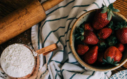 flour food strawberry HD Desktop Wallpaper | Background Image