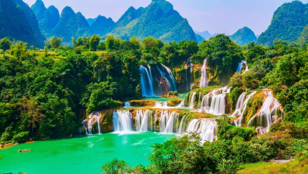 nature Vietnam forest waterfall HD Desktop Wallpaper | Background Image
